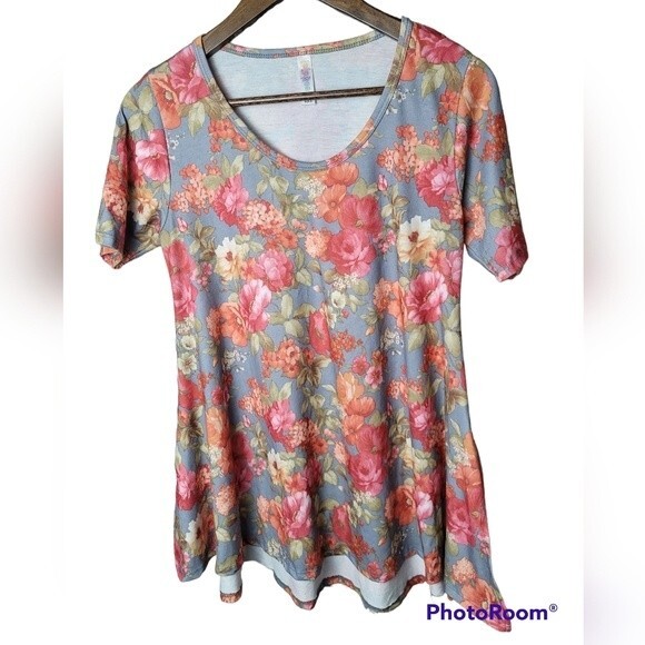 LuLaRoe Oversized Floral Perfect Tee XXS - Picture 1 of 11